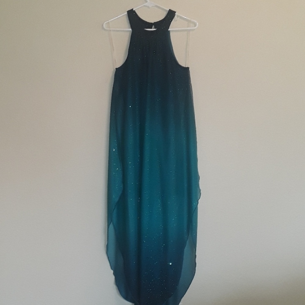 Ombre Glitter Long Dress